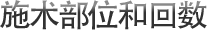 施术部位和回数