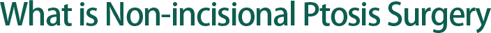 What is Non-incisional Ptosis Surgery